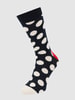 Happy Socks Sokken met polkadots, model 'BIG DOT' Donkerblauw