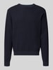 Tom Tailor Regular fit gebreide pullover van zuiver katoen Marineblauw