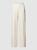 Raffaello Rossi Stoffen broek met vaste persplooien, model 'ELAINE' Offwhite