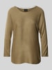 s.Oliver BLACK LABEL Relaxed Fit Feinstrickpullover aus Viskose-Mix mit Fledermausärmeln Khaki