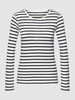 Montego Longsleeve mit Streifenmuster Dunkelblau