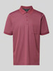 RAGMAN Relaxed Fit Poloshirt aus Baumwoll-Mix Aubergine