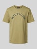 Tommy Hilfiger T-Shirt mit Label-Print Oliv