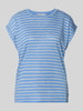 Tom Tailor Denim T-shirt z mieszanki wiskozy o kroju relaxed fit Błękitny