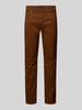 bugatti Modern fit broek in 5-pocketmodel Cognac