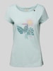 Ragwear T-shirt met motiefprint Lichtturquoise