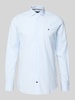 Tommy Hilfiger Tailored Slim fit zakelijk overhemd van puur katoen Bleu