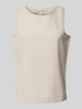 Christian Berg Woman Leinentop mit Rundhalsausschnitt Beige