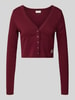 Calvin Klein Jeans Kort gebreid jack met knoopsluiting Bordeaux