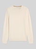 Tom Tailor Regular Fit Pullover mit Crew Neck Kragen Weiss