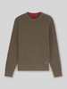 HUGO Regular Fit Strickpullover mit 3D-Strukturmuster Modell 'SYER' Taupe