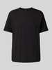 GABBA T-Shirt mit geripptem Rundhalsausschnitt Black