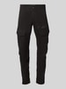 PME Legend Slim Fit Hose aus Baumwoll-Mix in Cargo-Optik Black