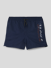 Jack & Jones Badehose mit Label-Print Marineblau