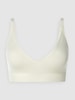 Saisei Bustier mit Logo-Bund  Ecru
