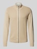 MCNEAL Regular Fit Strickjacke mit Stehkragen Beige Melange