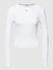 Tommy Jeans Longsleeve in Ripp-Optik Modell 'BABY' Weiß