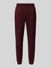 Lacoste Tapered Fit Sweatpants mit Label-Print Modell 'HERITAGE' Bordeaux