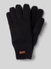 Barts Handschuhe aus Lammwolle mit Label-Detail Modell 'HAAKON' Black