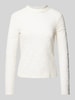 JAKE*S STUDIO WOMAN Semitransparentes Longsleeve mit Stehkragen Ecru