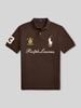 Polo Ralph Lauren Koszulka polo o kroju regular fit z czystej bawełny z naszywkami i haftami Średniobrązowy