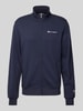 CHAMPION Sweatjack met labelstitching Donkerblauw