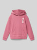 Roxy Hoodie met motief- en labelprint, model 'SURF FEELING' Felroze