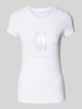 ARMANI EXCHANGE T-Shirt mit Label-Print Weiss