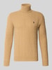 Polo Ralph Lauren Slim fit gebreide pullover van een mix van wol en kasjmier Camel