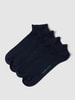 camano Sneakersocken mit Label-Detail im 4er-Pack Modell 'bamboo' Dunkelblau