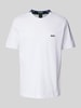 BOSS Green T-Shirt mit Label-Stitching Modell 'Taddy' Weiss