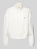 Guess Activewear Sweatjacke mit Stehkragen Modell 'CECILIA' Offwhite