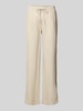Christian Berg Woman Straight Leg Leinenhose mit Tunnelzug Beige