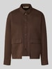 Smith and Soul regular fit overhemdblouse van katoenmix Donkerbruin