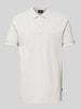 JOOP! Jeans Regular fit poloshirt met labelstitching, model 'Ambrosio' Lichtgrijs