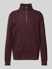 Superdry Troyer mit Label-Stitching Modell 'Essential' Bordeaux