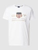 Gant T-Shirt mit Label-Print Modell 'Archiv Shield' Weiß