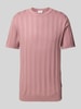 Lindbergh T-Shirt mit Strukturmuster Rosa