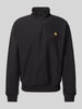 Carhartt Work In Progress Sweatshirt mit Troyer-Kragen Modell 'AMERICAN SCRIPT' Black