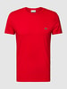 Lacoste T-shirt w jednolitym kolorze model ‘Supima’ Czerwony