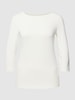 Christian Berg Woman Blusenshirt mit Rundhalsausschnitt Offwhite