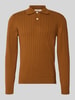 Selected Regular Fit Poloshirt aus reiner Baumwolle Modell 'TORINO' Camel