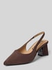 BIANCO Pumps met open hiel Donkerbruin