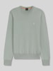 BOSS Orange Regular fit pullover van een mix van katoen en kasjmier, model 'KANOVANO' Mintgroen