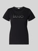 LIU JO SPORT T-Shirt mit Rundhalsausschnitt und Ziersteinbesatz Black