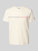 Tommy Jeans Regular Fit T-Shirt aus reiner Baumwolle Offwhite Melange