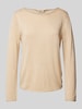 s.Oliver RED LABEL Regular fit fijngebreide pullover met rolrand Beige