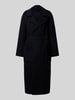 OAKWOOD Lange jas van lanawolmix met strikceintuur, model 'ALLEGORIA' Zwart
