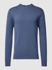 Tommy Hilfiger Gebreide pullover in gemêleerde look Jeansblauw