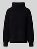 monari Strickpullover mit Stehkragen Modell 'Chenille' Black